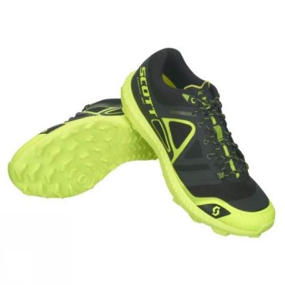 Zapatillas Running Scott Supertrac RC Hombre Negras / Amarillo - Chile VUK037514